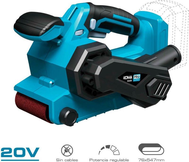 Koma Tools Pro Series - Orbital Schuurmachine - Blauw - Lithium Accu