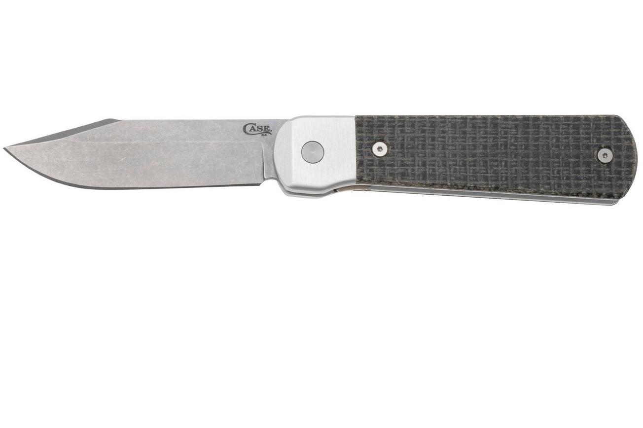 Case Longhouse 50910 Stonewashed CPM 20CV Black Burlap Micarta, zakmes