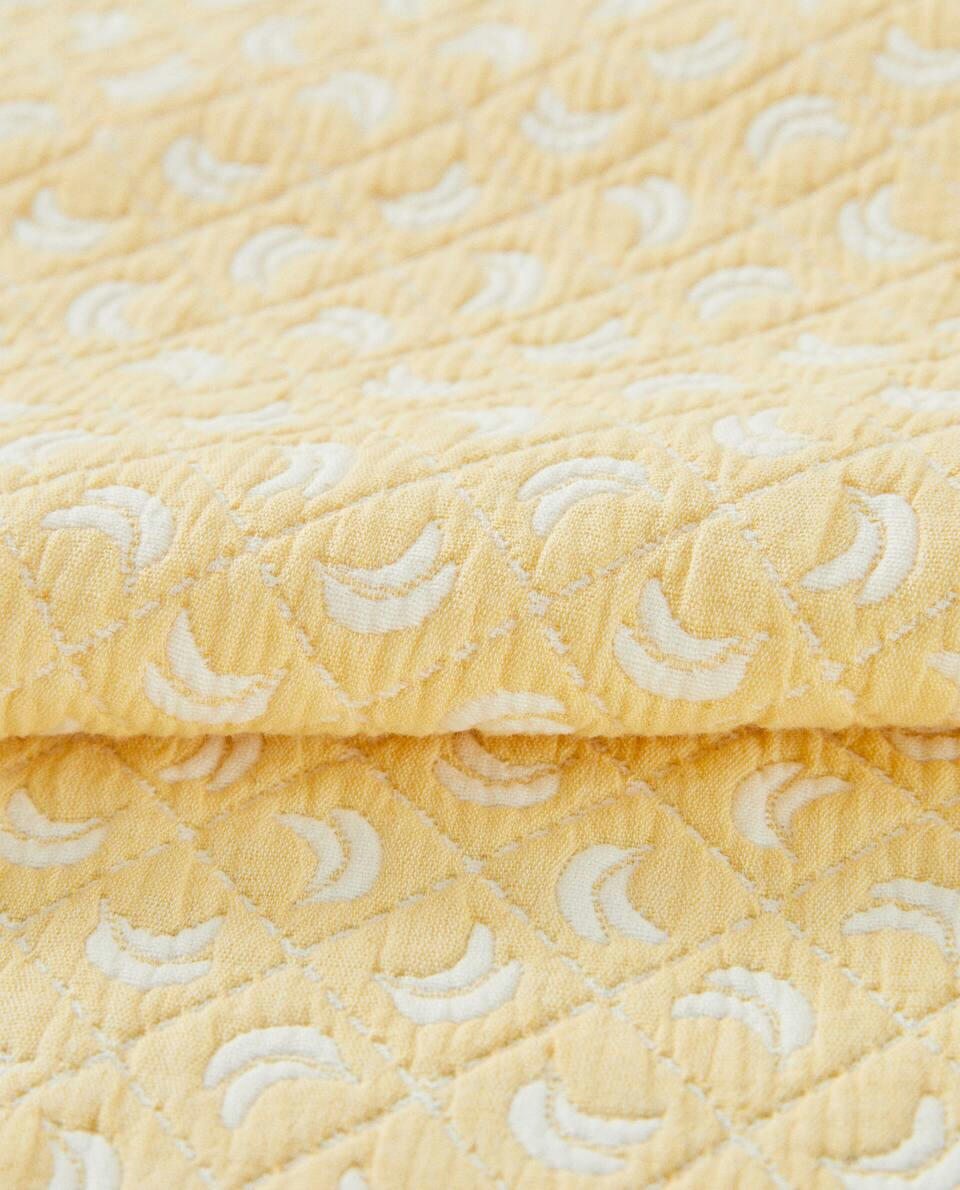 Caminho de mesa de algodão com detalhe de banana