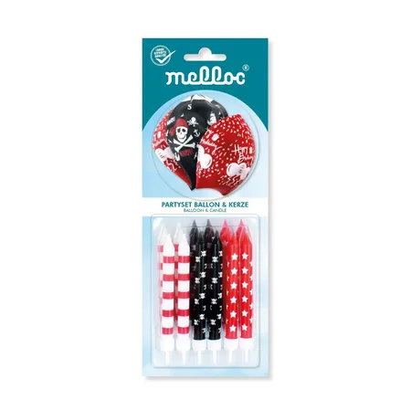 Melloc Ballons und Kerzen Partyset - Pirat