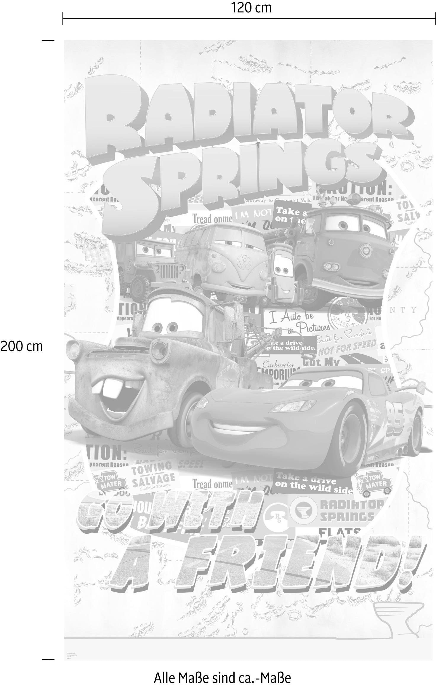 Komar Vliestapete »Digitaldruck Vlies -  Cars Take The Open Road - Grösse 120 x 200 cm« bedruckt glatt Kinderzimmer