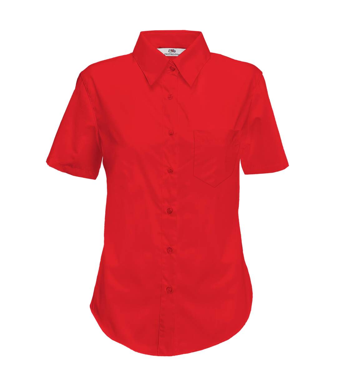 Fruit Of The Loom - Chemisier à manches courtes en popeline - Femme (Rouge) - UTBC401