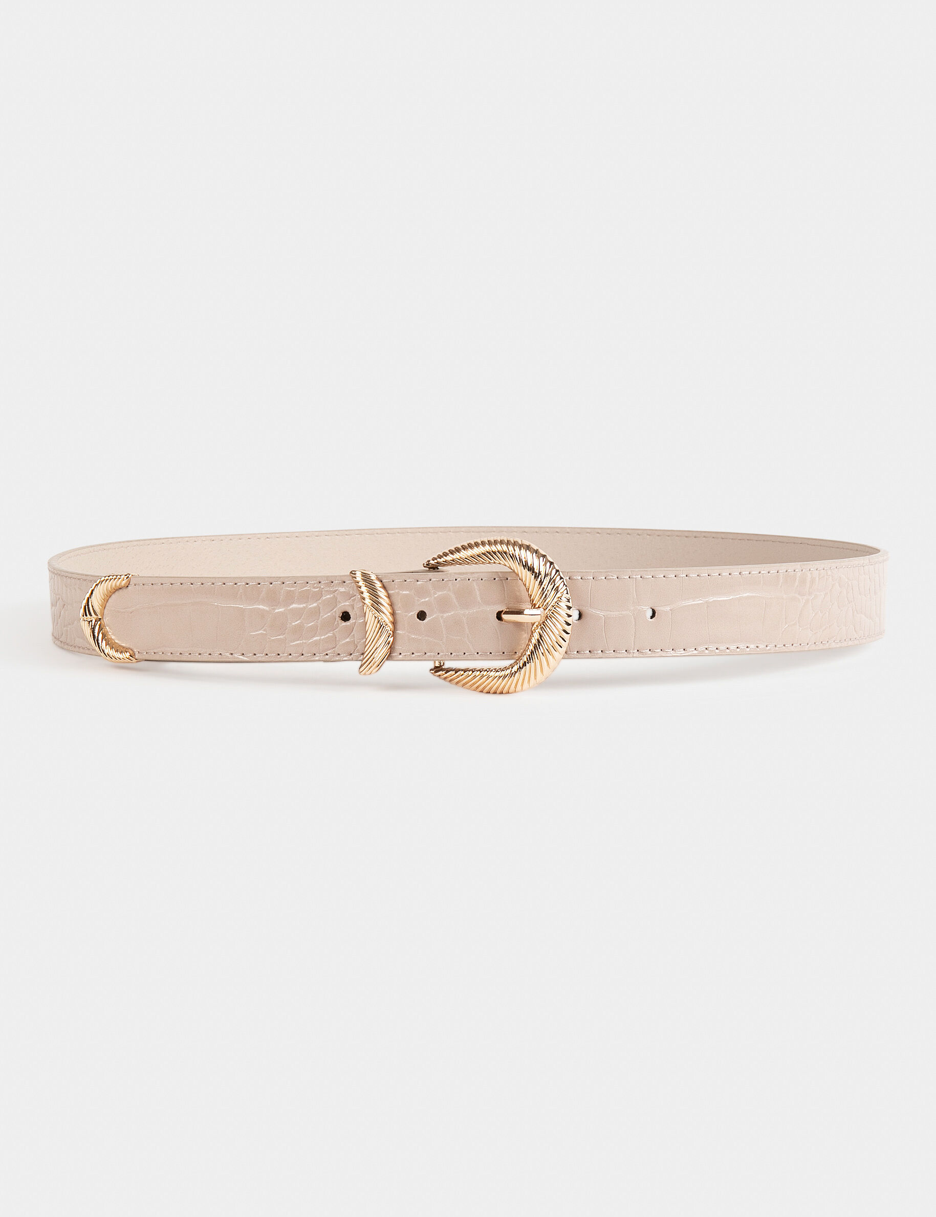 Ceinture effet python beige femme - beige