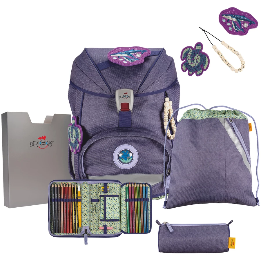 DerDieDas ErgoFlex Exklusiv ECO - Schulranzen Set 5tlg. 800g My Planet