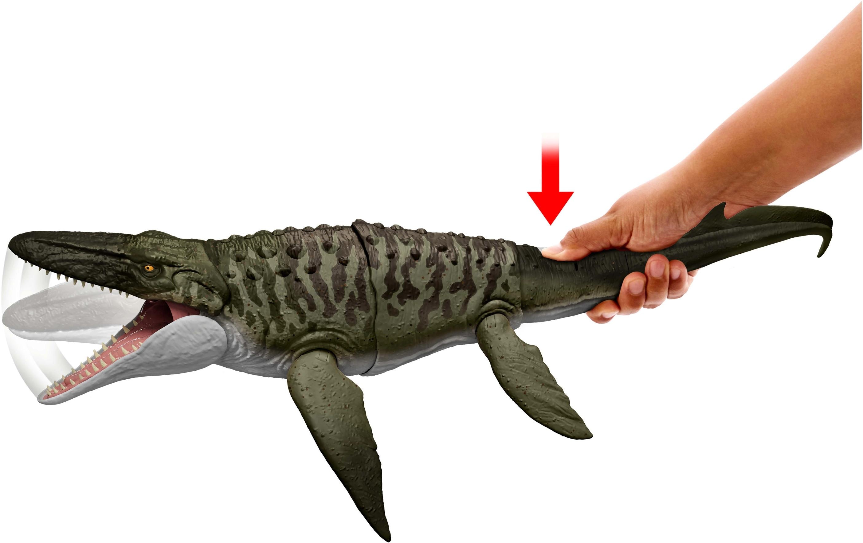Jurassic World Saga Feature MosasaurusActionfigur mit Biss und Attacke-Funktion
