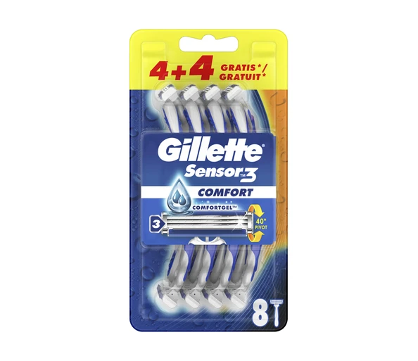 Gillette Sensor3 Comfort Einwegrasierer 8 Stück