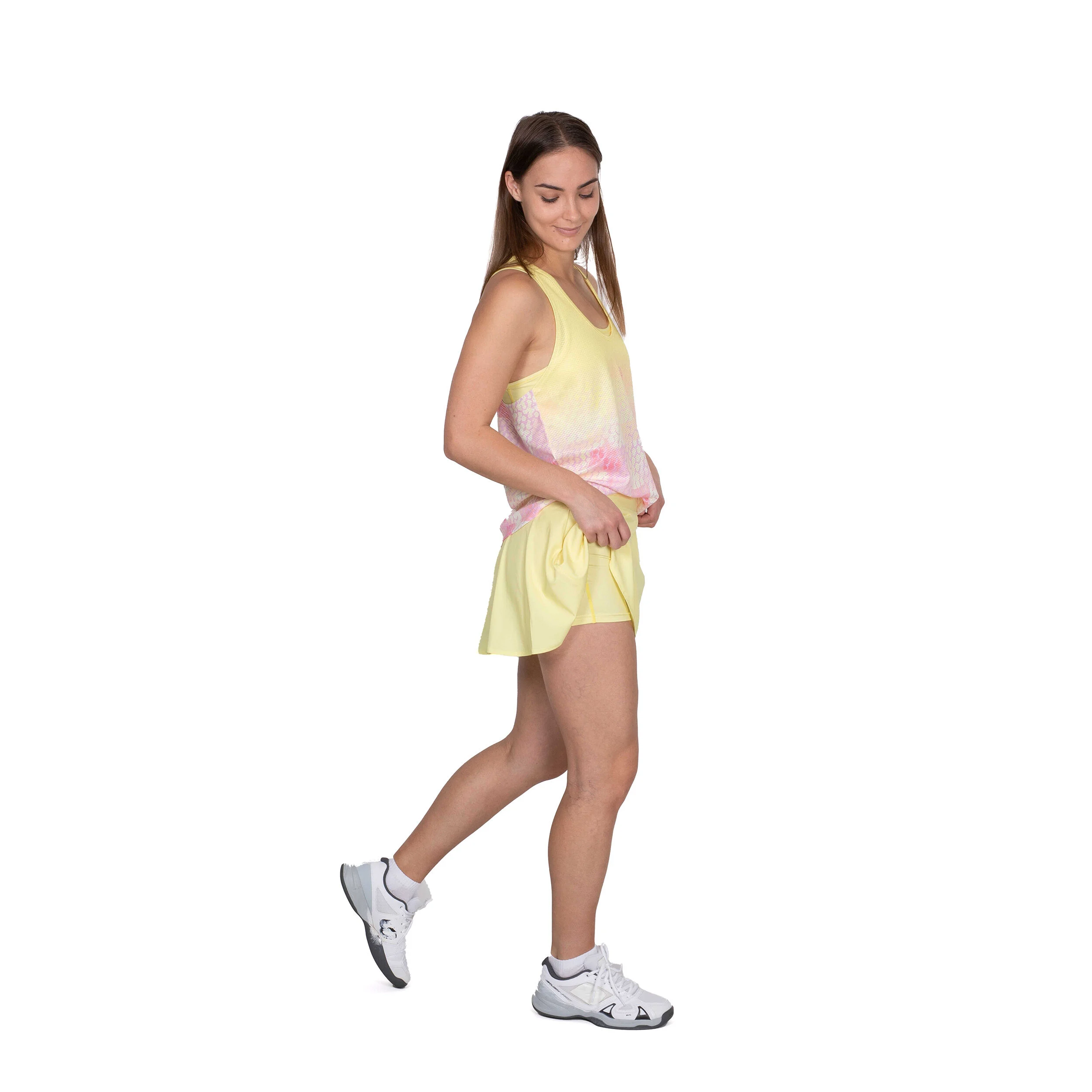 BIDI BADU Waris Tech 2in1 Débardeur Tank Top Femmes - Jaune , Rosé