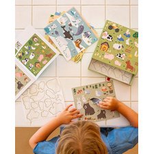 Jeu de gommettes 'Les animaux et leur habitat'