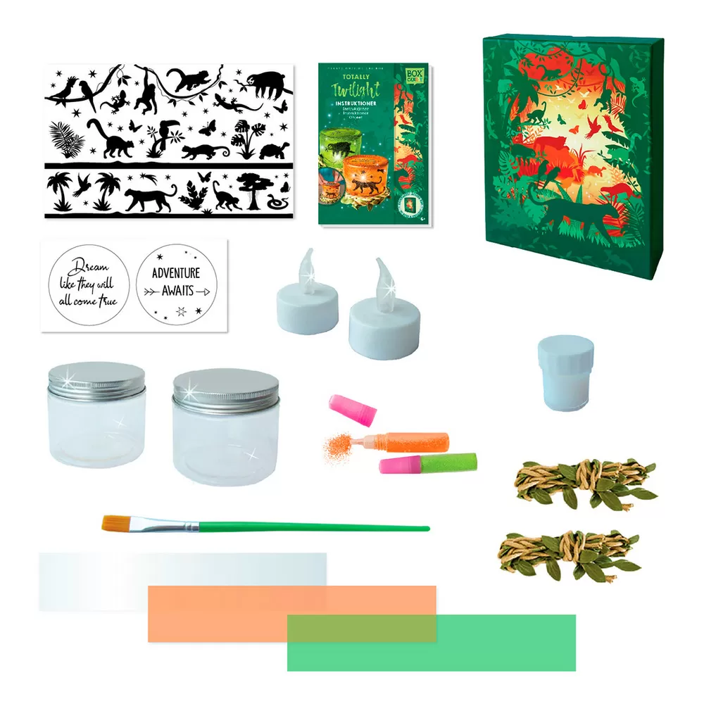 BOX CANDIY Night Light Jars - Totally Twilight Rainforest - 1 stk