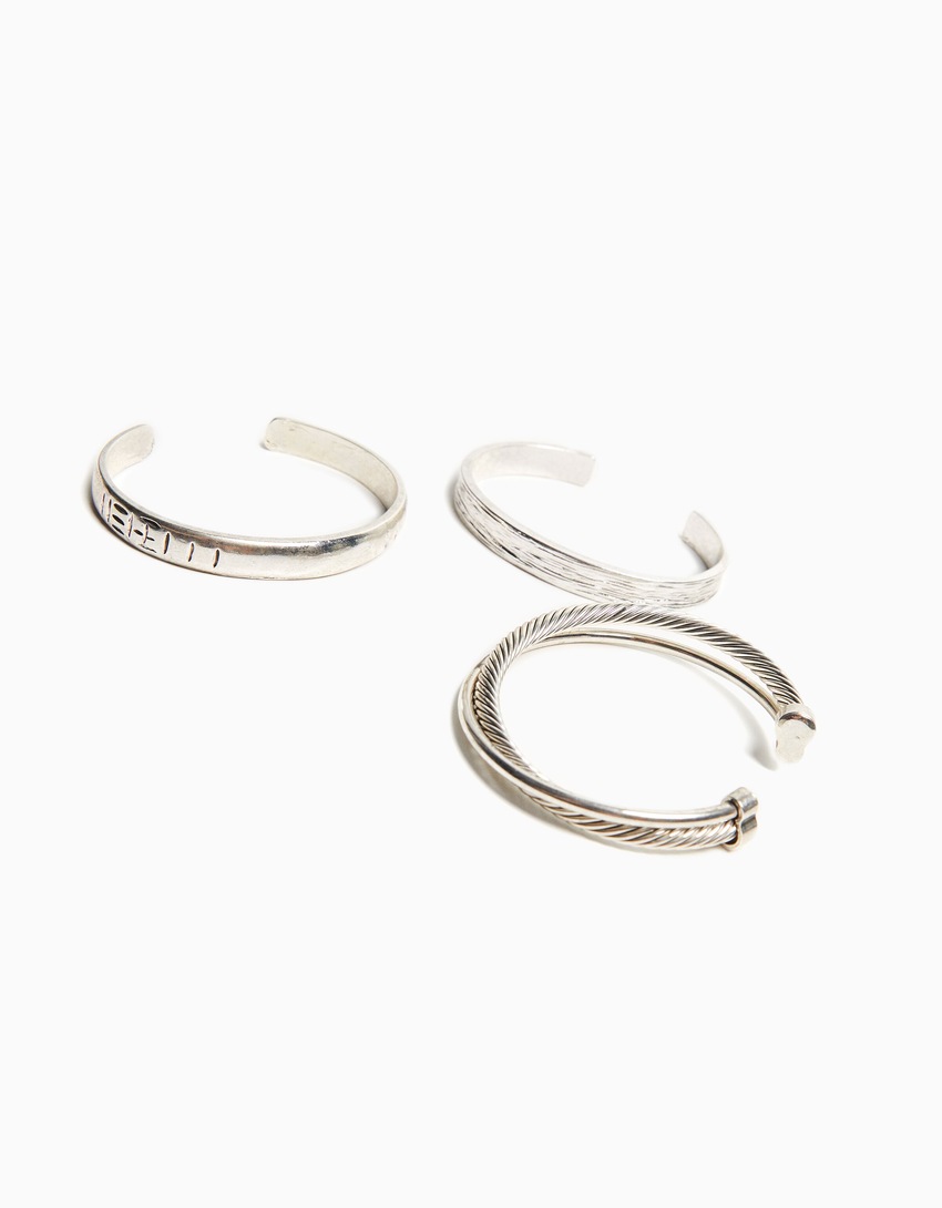 Conjunto de 3 pulseiras rígidas