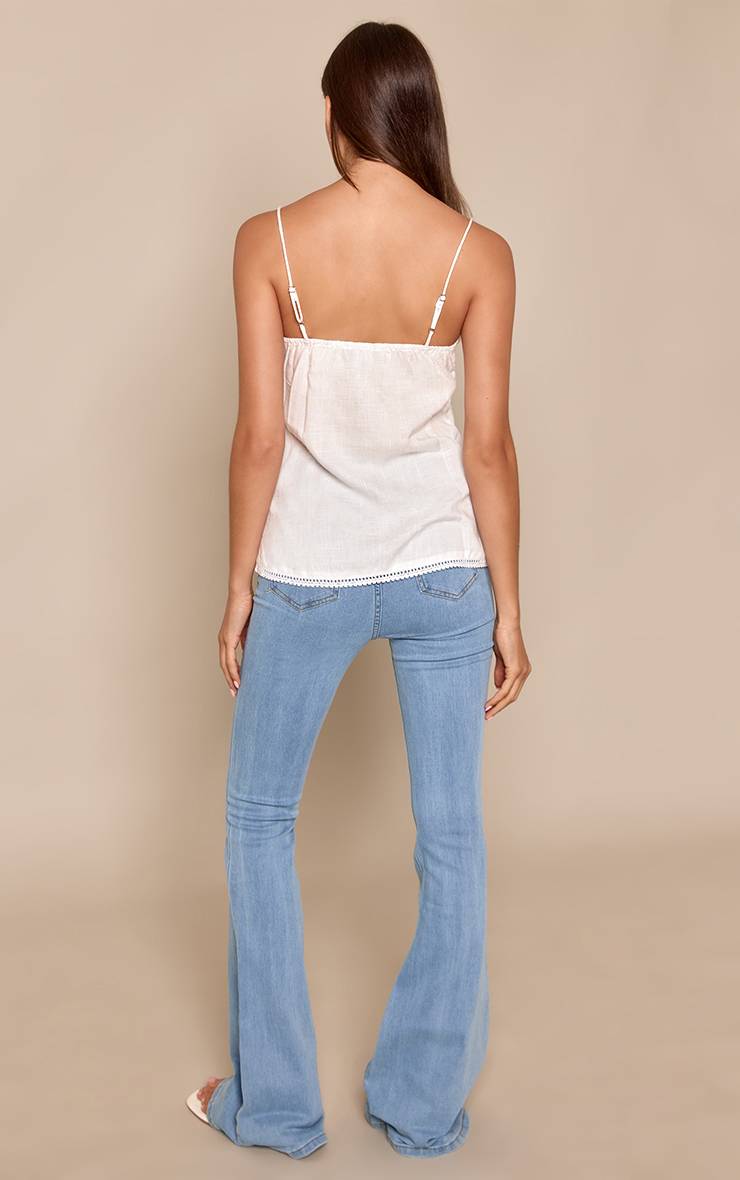 Bleu Jean Évasé Stretch À 5 Poches
