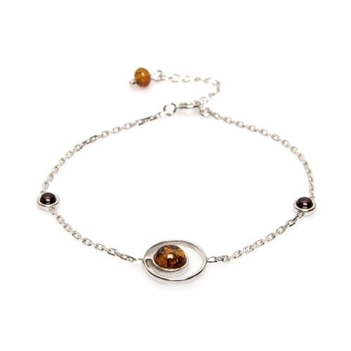 Bracelet moderne argent ambre
