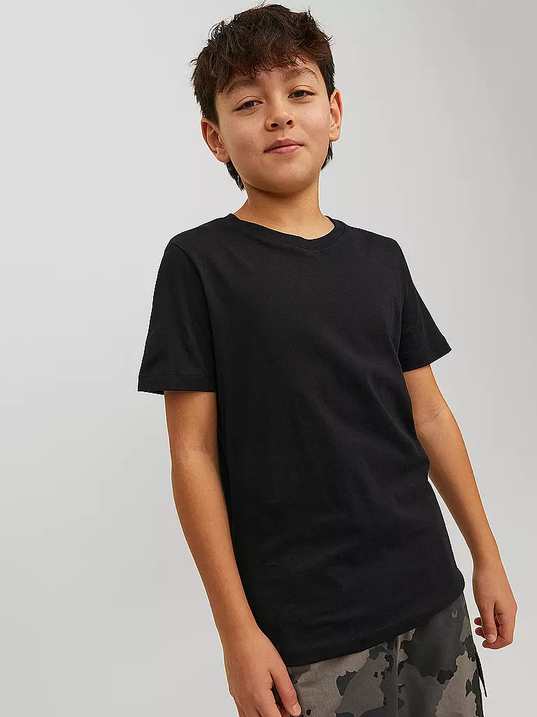 JACK & JONES Jungen T-Shirt JJEORGANIC schwarz