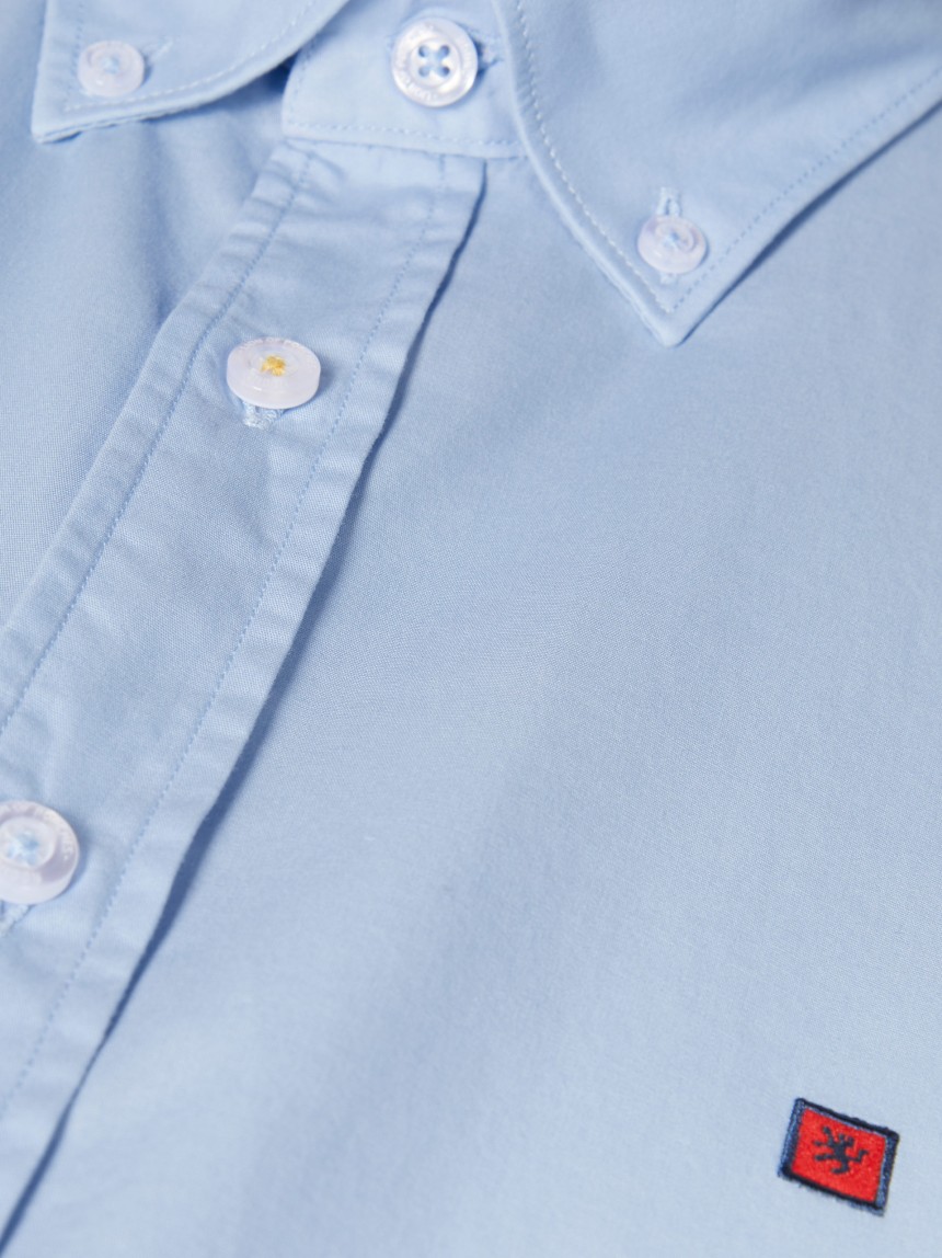 Camisa slim fit em popelina