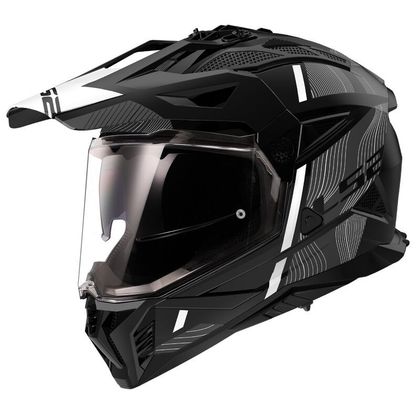 Casque LS2 MX702 PIONEER II HILL MATT - Noir / Blanc
