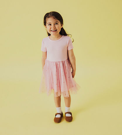 Name It Kleid - NmfHamina - Slim - Rib - Tüll - Sweet Träume