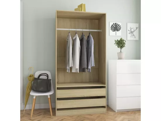 Garde-robe Chêne sonoma 100x50x200 cm Bois d'ingénierie