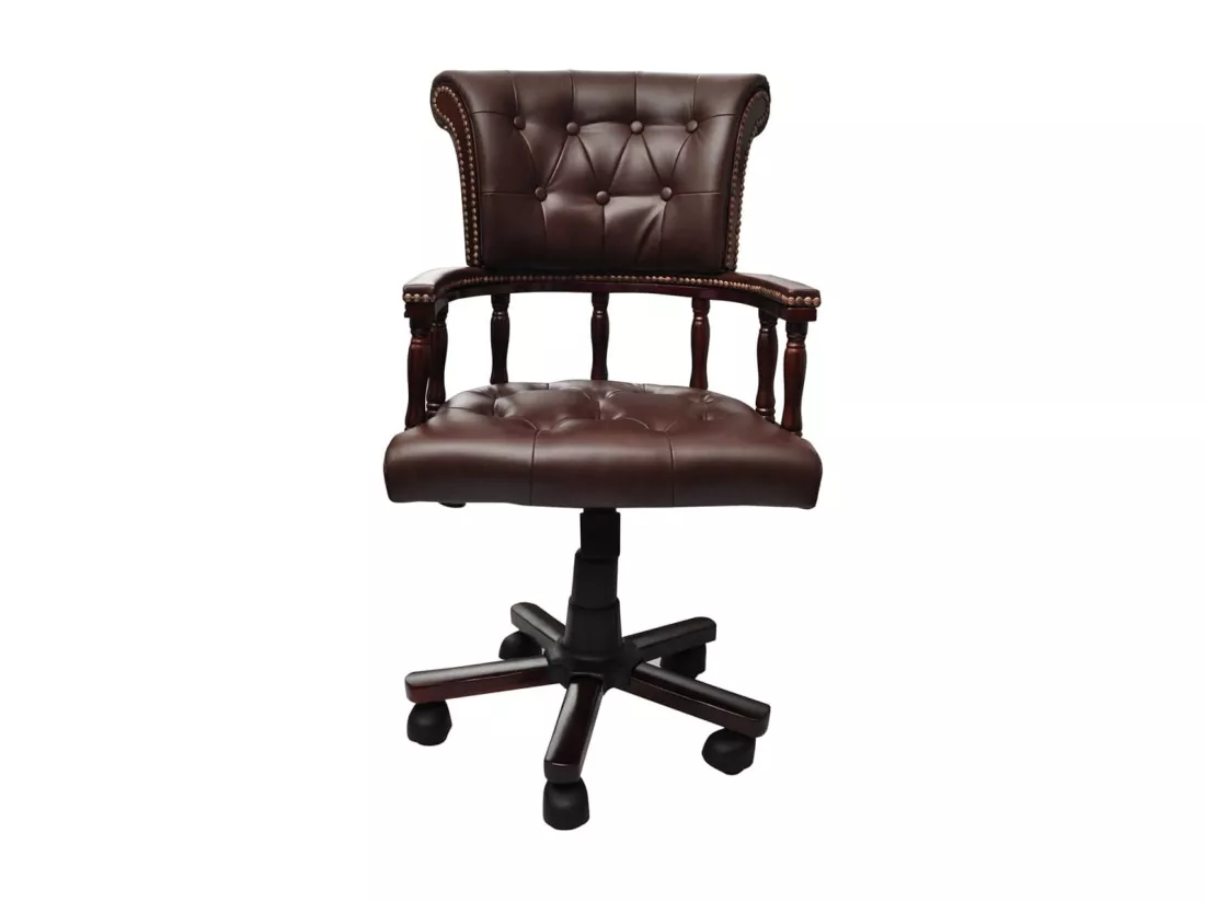 Chaise de bureau pivotante Marron