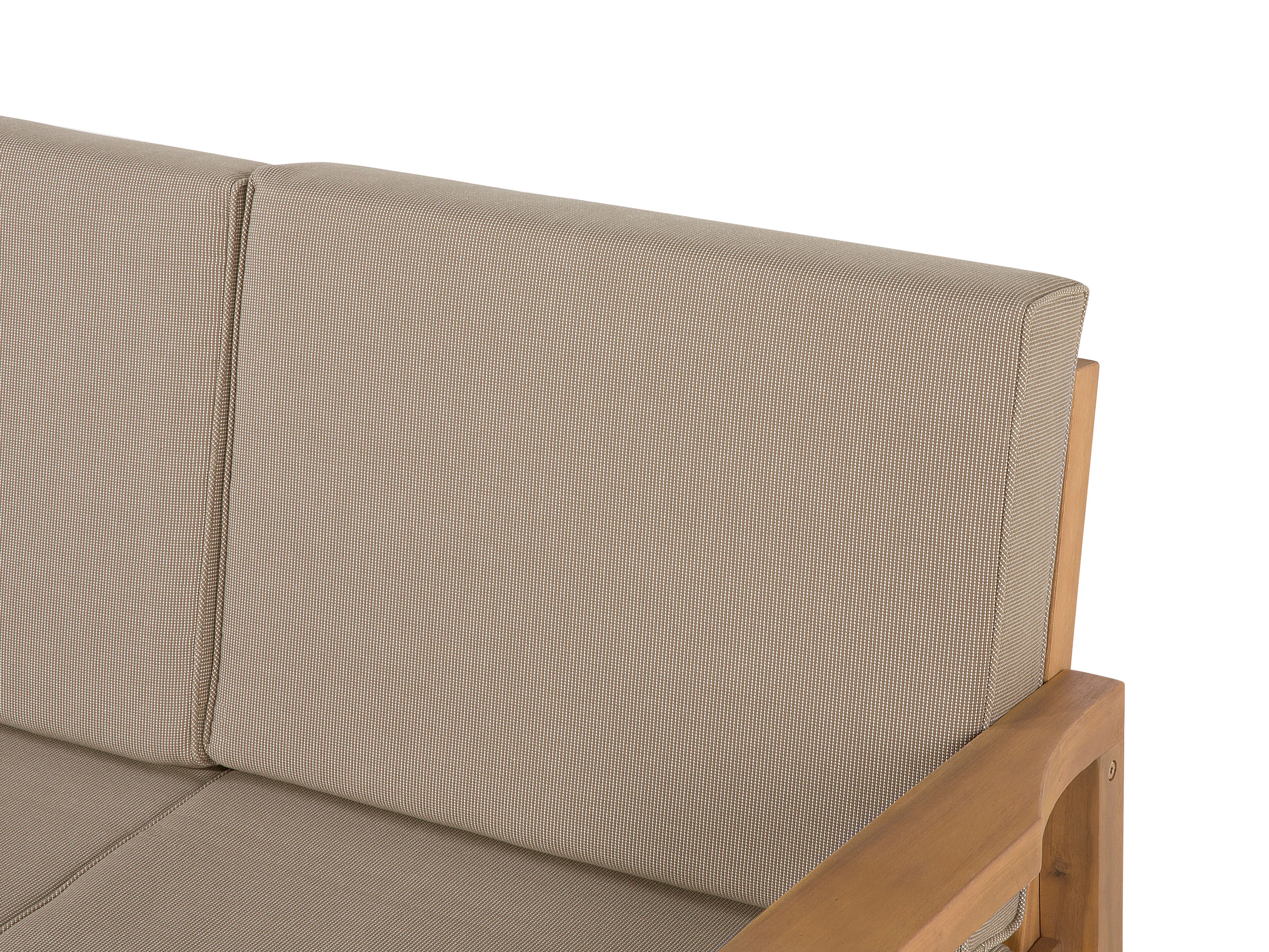 Loungeset met tafel en ottomaan 4-zits MANILA Acaciahout Lichtbruin
