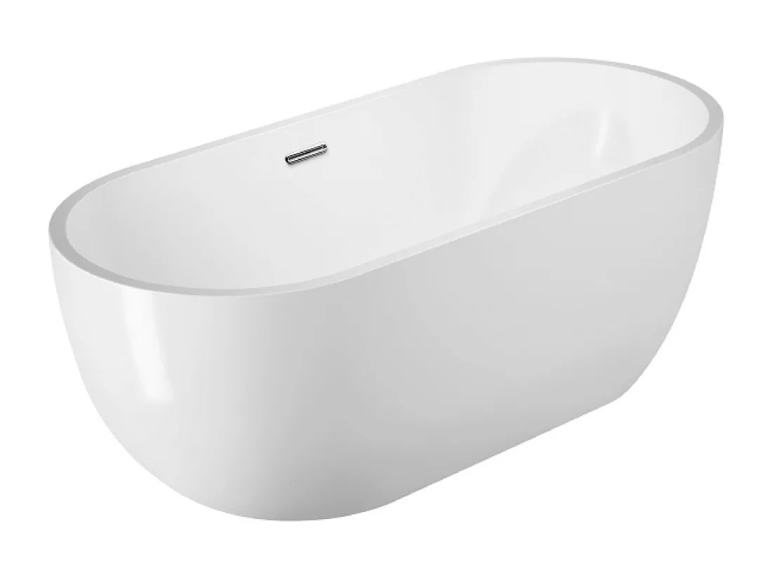 Baignoire îlot design ovale BOSTON blanche 142 cm