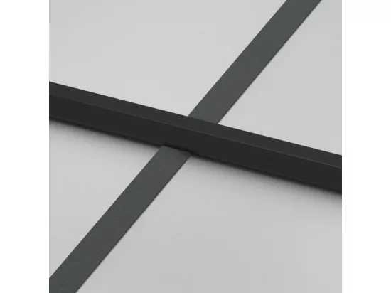 Porte intérieure mince noir 93x201,5 cm verre trempé aluminium