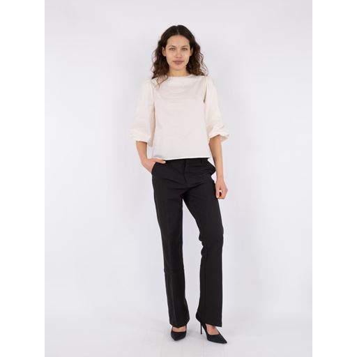 Neo Noir Lorraine Poplin Bluse, Ivory, 42