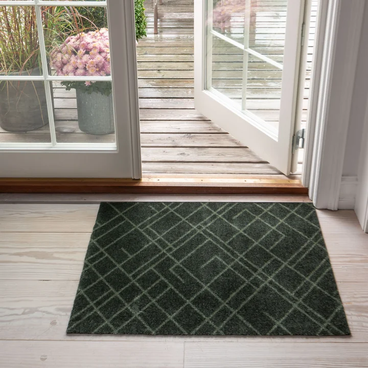tica copenhagen - Lines Fussmatte, 60 x 90 cm, sand / beige