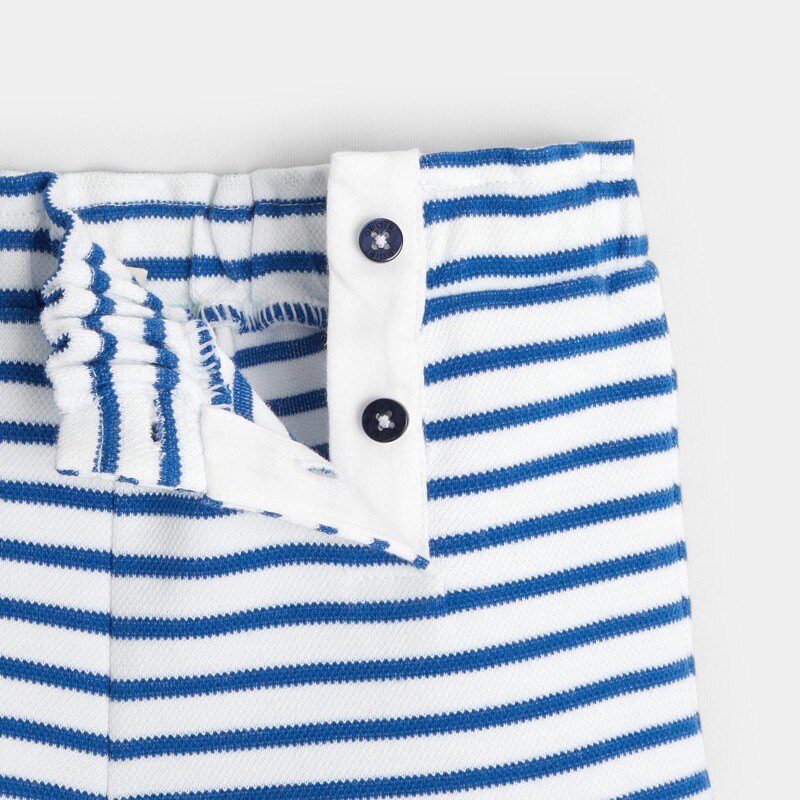 Short maille rayé bleu bébé fille Bleu