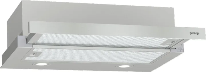 Gorenje Essential TH62E4X - Hætte - teleskopisk - bredde: 60 cm - dybde: 30.6 cm - udtrækning og recirkulation (-) - rustfrit stål