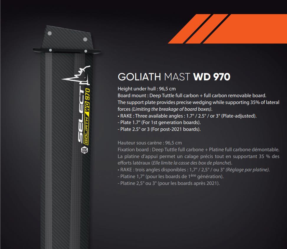 Select Mat Goliath WD 970 - Carbon HM Rake 1.7°