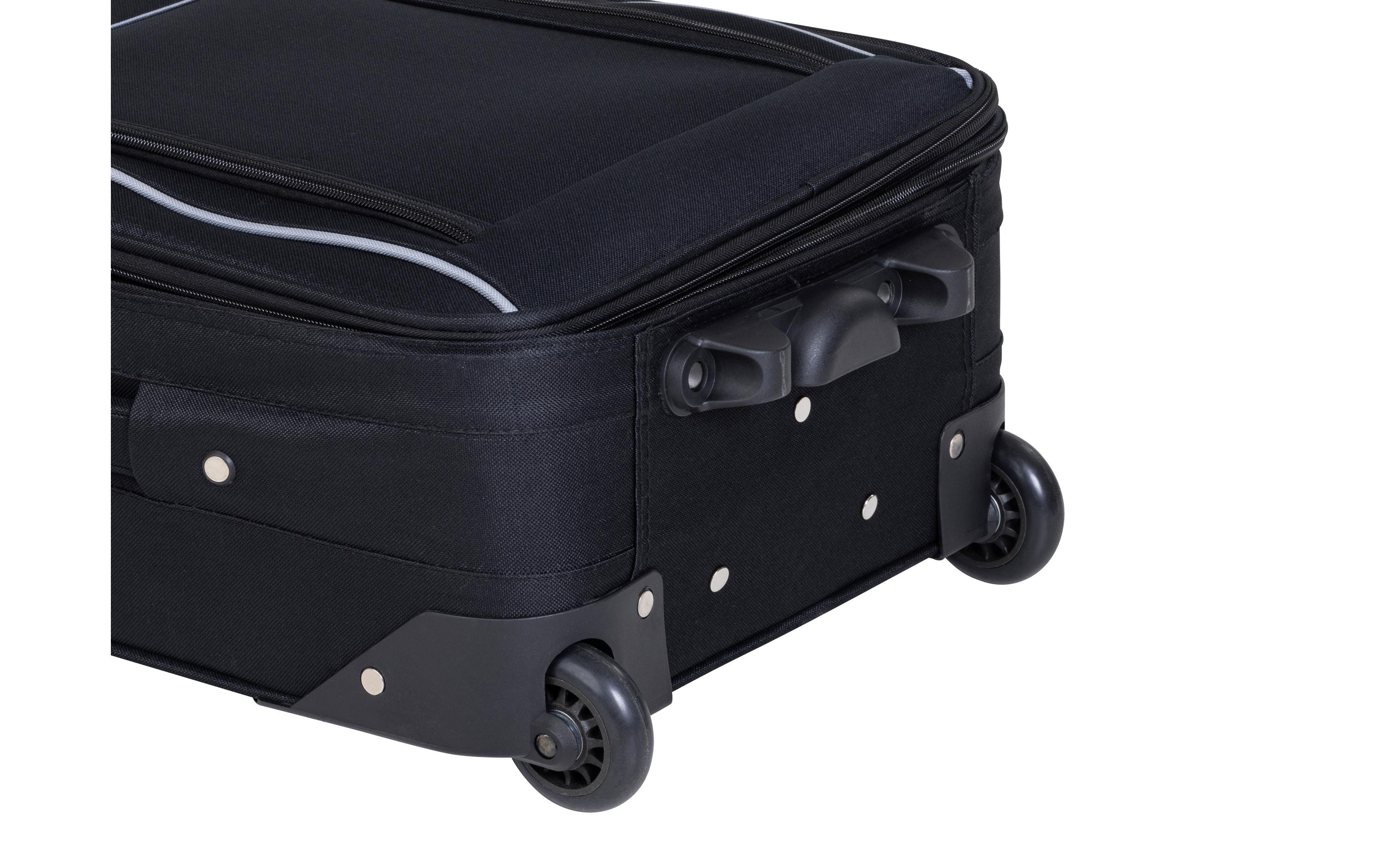 Reisekofferset World soft 2-teilig, schwarzZwei Trolleys unterschiedlicher Grösse