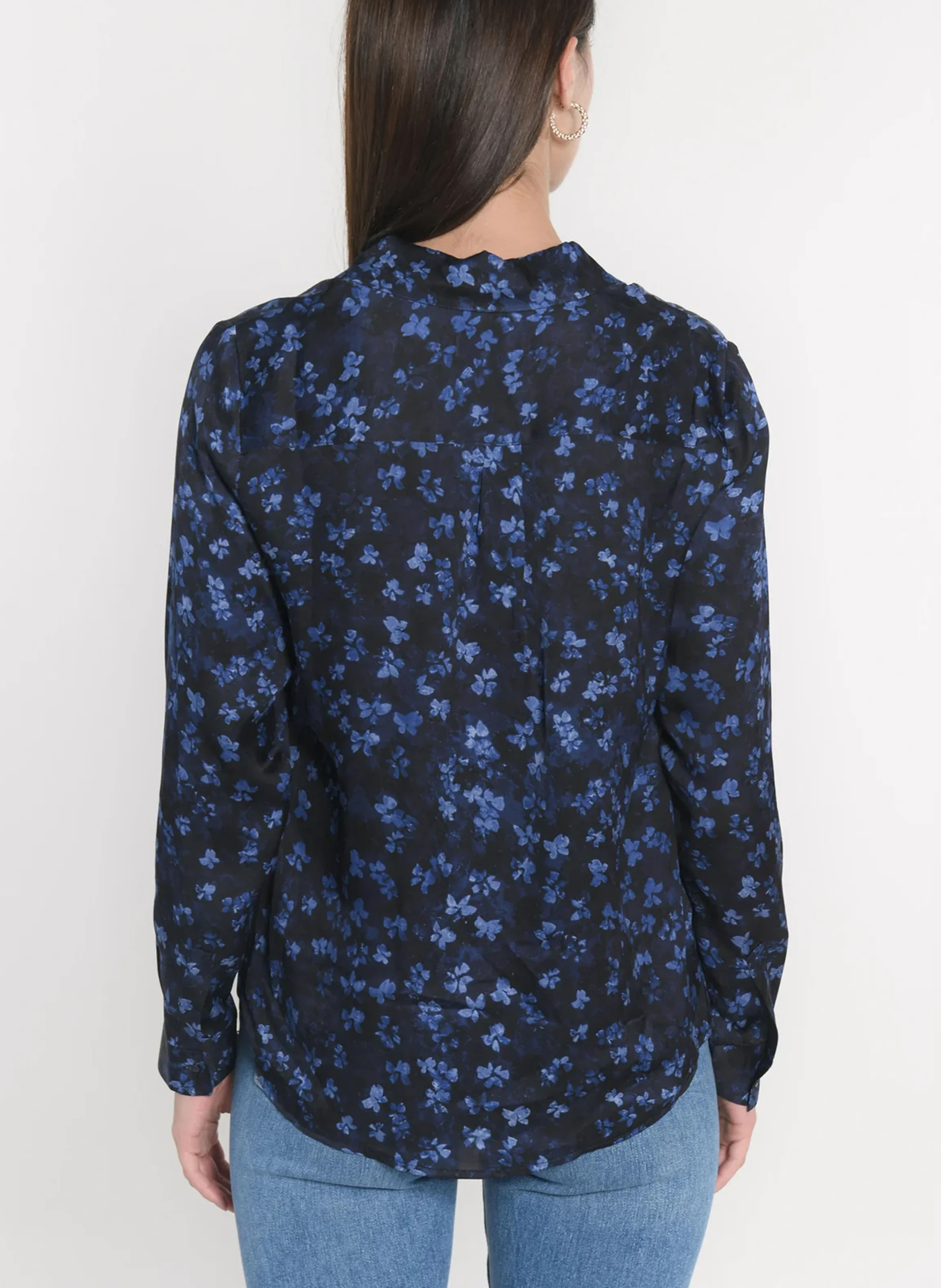 CAMILLE - Chemise fluide imprimé| Bleu