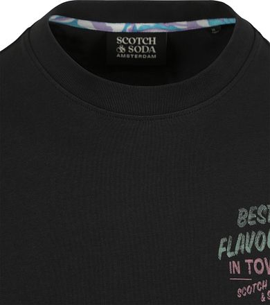 Scotch & Soda T-Shirt Artwork Zwart 180050-001 kopen