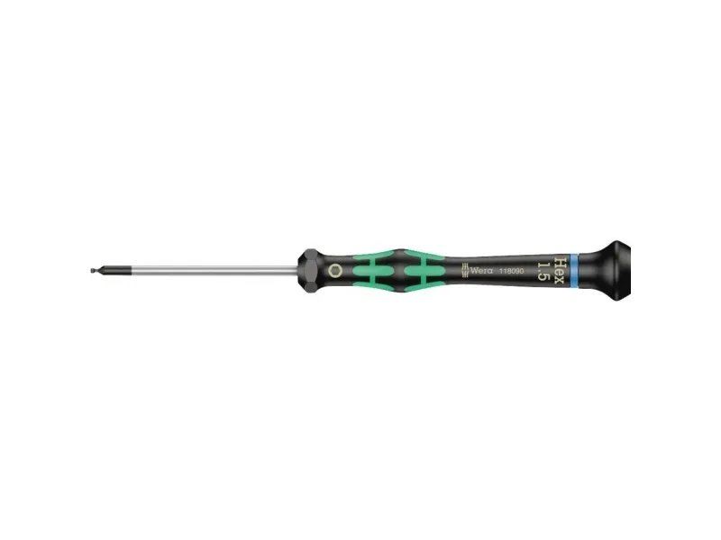 Wera 2052 Elektronik og finmekanik Indvendig sekskants-skruetrækker Nøglebredde: 1.5 mm Klinge-længde: 60 mm Mål, længde: 157 mm