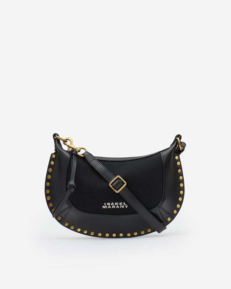 SAC PORTÉ ÉPAULE EN CUIR ET COTON OSKAN MOON