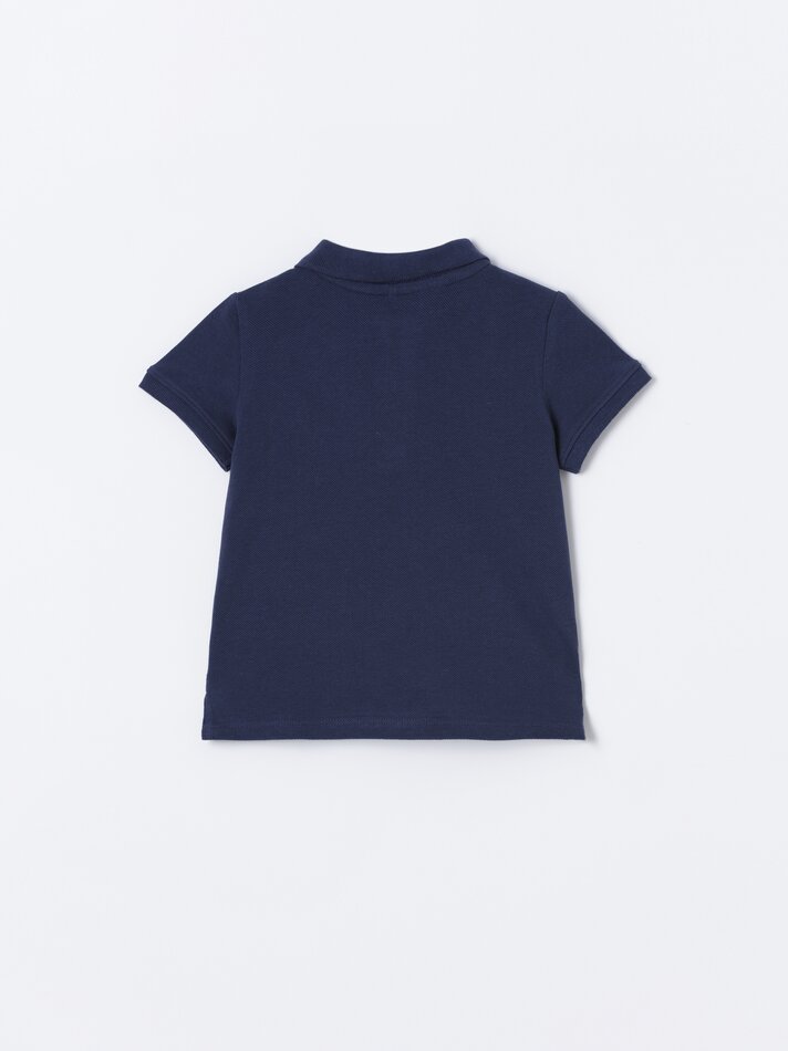 Conjunto com 2 camisas polo básicas - Azul-marinho
