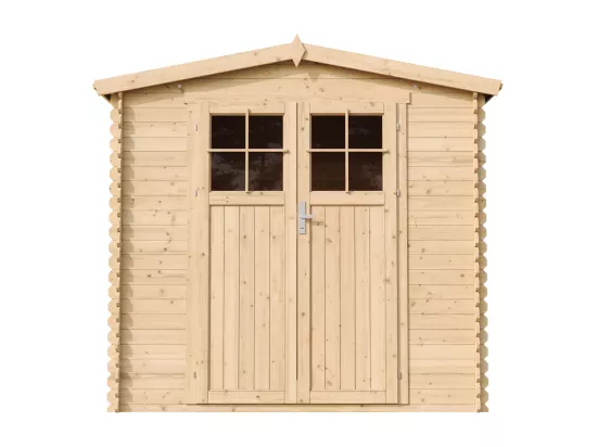 Abri de jardin en bois AVEC SOL TRAITÉ - I236xL226xH218 cm/ 4,33 m2 - TIMBELA M369F+M369G
