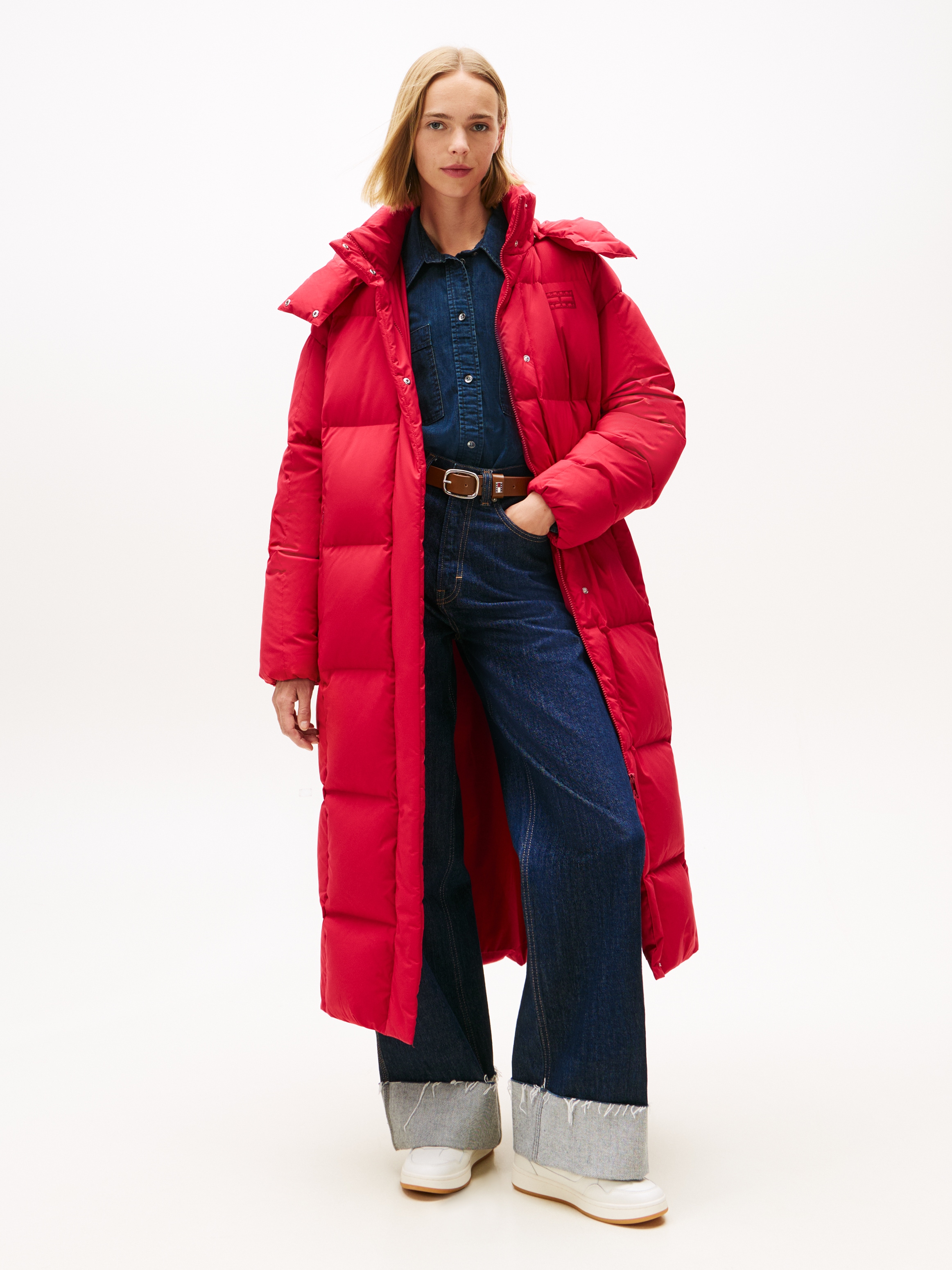 Tommy Jeans Steppmantel »TJW ALASKA GRID DWN MXI COAT EXT«