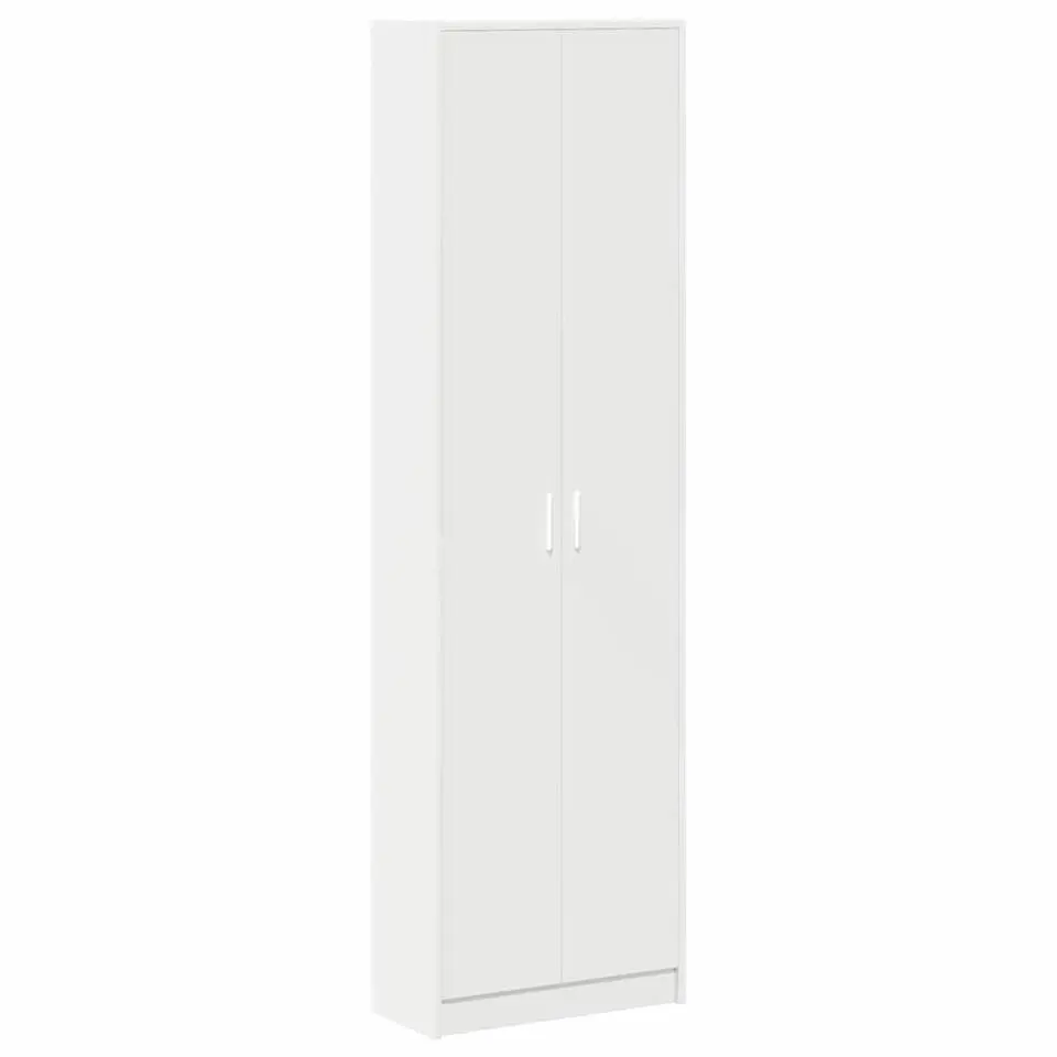 vidaXL - 2-deurs Kledingkast met planken - Bewerket hout - Wit - 55x25x189 cm