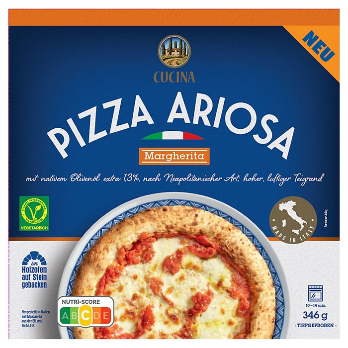 CUCINA Pizza Ariosa 346 g, Margherita