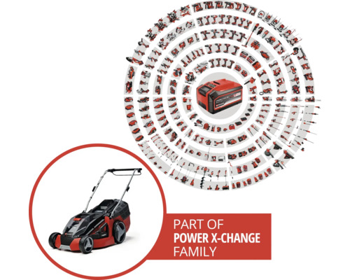 EINHELL Power-X-Change GE-CM 43 Li M accu grasmaaier inclusief mulchkit, 2 x 18V (36V) / 4,0Ah accu's en 2 laders