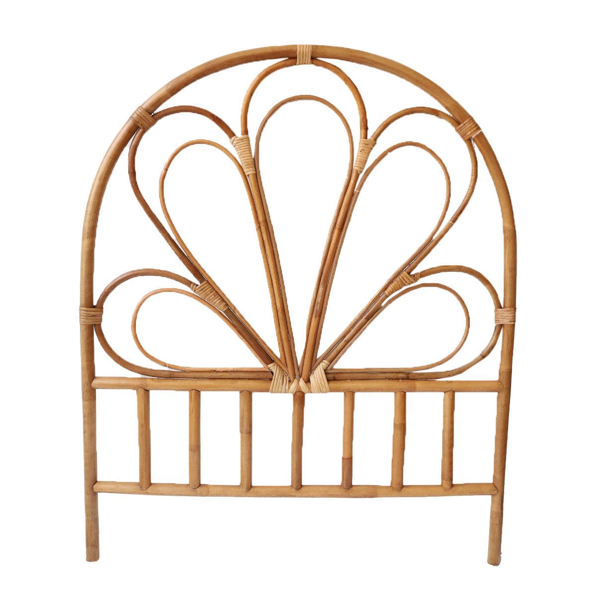 Tête de lit rotin enfant fleur Rizière