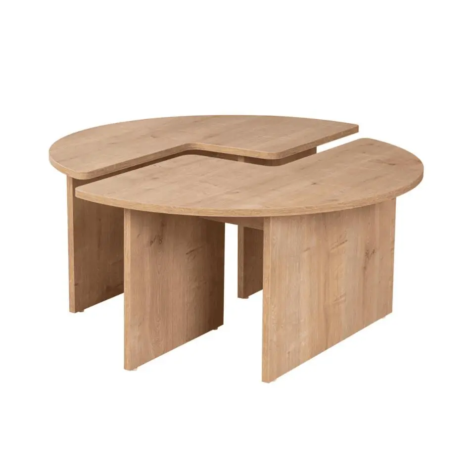 CALICOSY - Set van 2 salontafels MOIRA - 90x90x41 cm