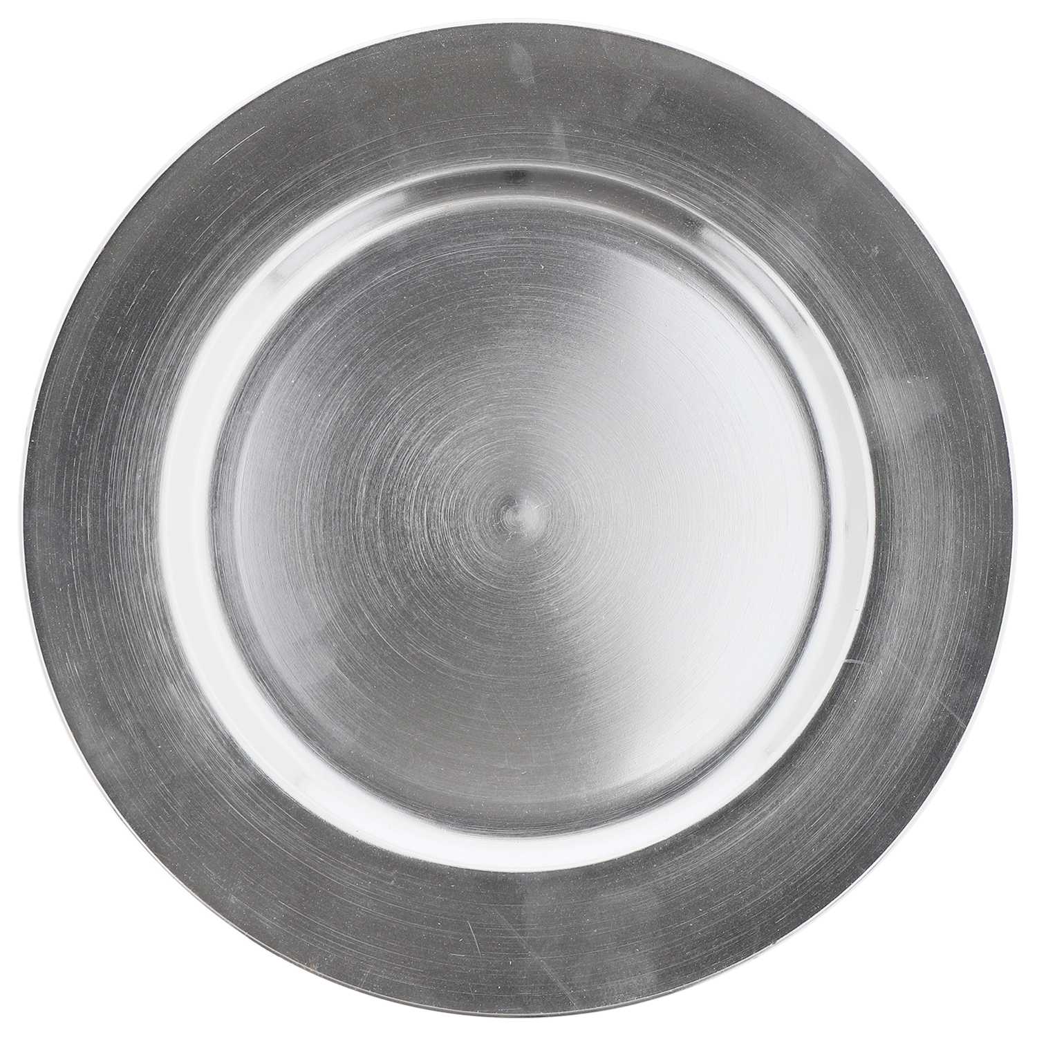 Dekoteller Ø33cm metallic 3fbg. sort.