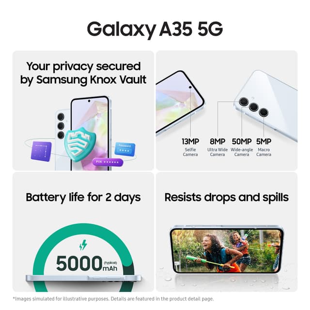 Samsung Galaxy A35 5G smartphone 6/128GB (lyseblå)