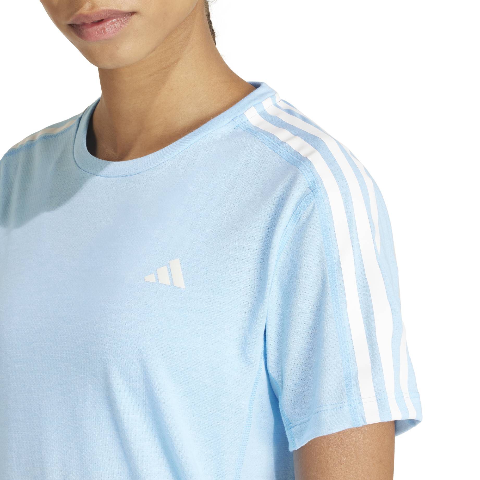 adidas Performance| Damen Laufshirt OWN THE RUN 3 STRIPES