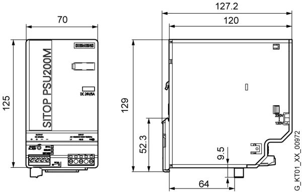 Siemens 6EP1333-3BA10, Indendørs, Flerfarvet, 150 mm, 90 mm, 140 mm, 600 g