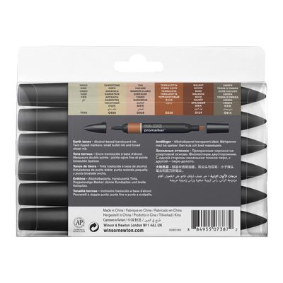 ProMarker - 6 Marqueurs double pointe - tons terreux