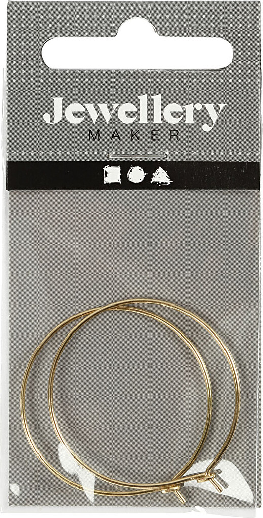 Creoler - Ø 30 MM - Forgyldt - 6 Stk