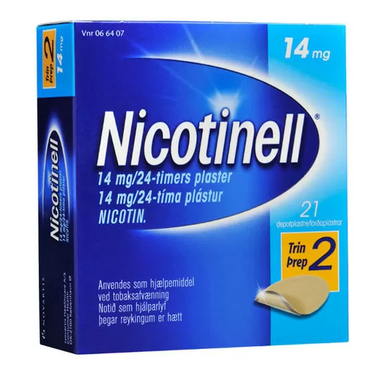 Nicotinell Nikotinplastre 14 mg/24 timer - 21 stk.